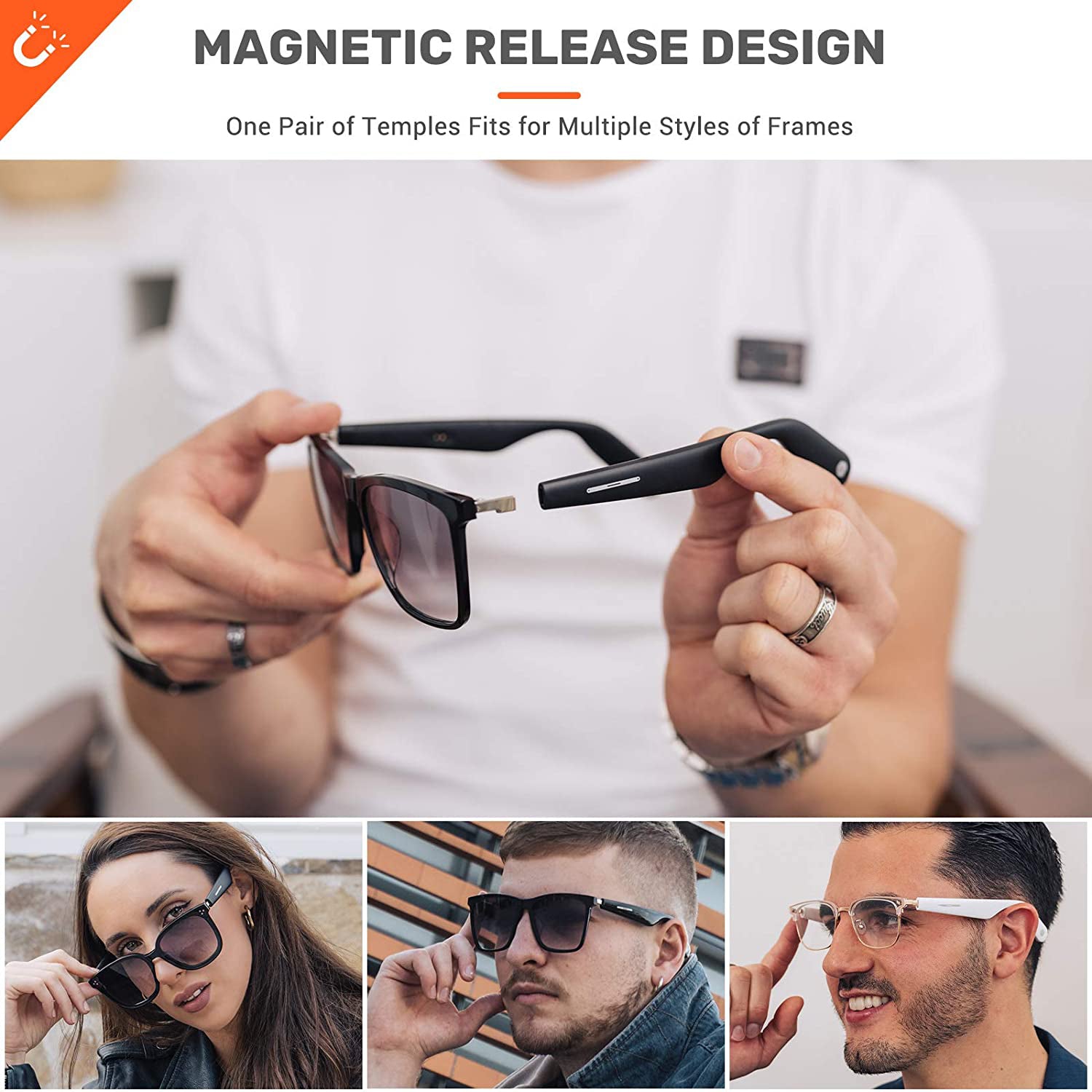 Nova QR - Quick Release Smart Audio Glasses