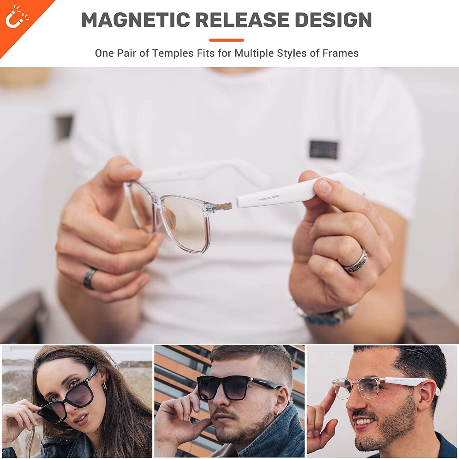 Pearl QR - Quick Release Smart Audio Glasses